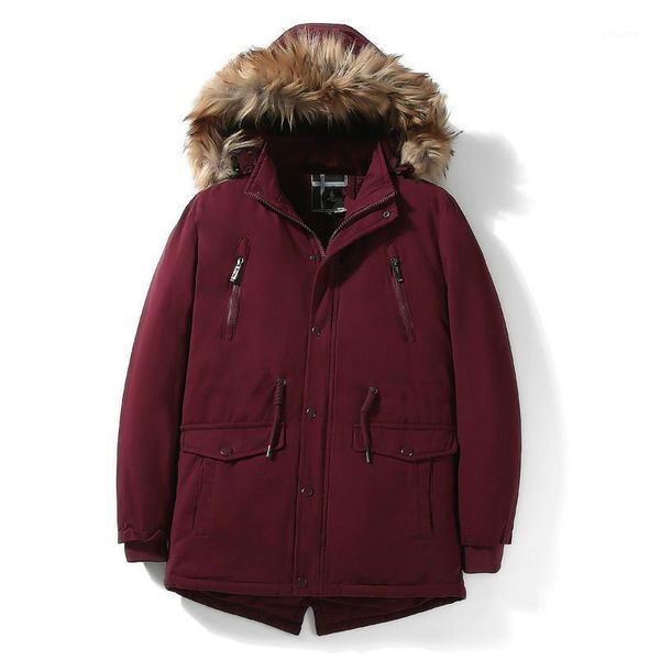 2019 winter parka men long hooded fur collar fleece thicken warm windbreaker men cotton jackets and coats outwear padded jacket1, Black
2019 winter parka men long hooded fur collar fleece thicken warm windbreaker men cotton jackets and coats outwear padded jacket1, Black