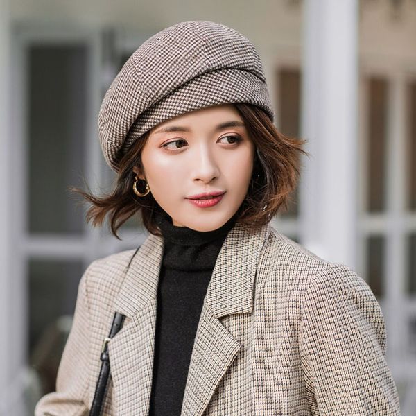 berets 2021 fashion women soft plaid elegant winter warm hat harajuku wool beret with bowknot, Blue;gray
berets 2021 fashion women soft plaid elegant winter warm hat harajuku wool beret with bowknot, Blue;gray