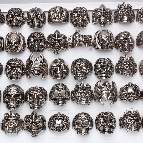 carved wholesale biker oversize gothic mixed skull styles lots men's anti-silver rings retro new jewelry r0079, Golden;silver
carved wholesale biker oversize gothic mixed skull styles lots men's anti-silver rings retro new jewelry r0079, Golden;silver