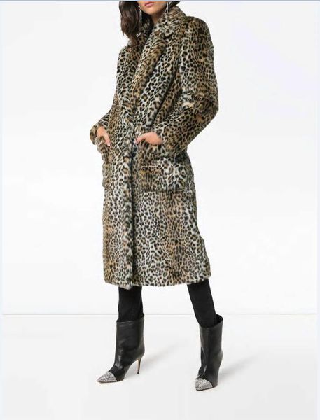 women's fur & faux winter coat women christmas birthday evening celebrity party leopard pink long outwear, Black
women's fur & faux winter coat women christmas birthday evening celebrity party leopard pink long outwear, Black