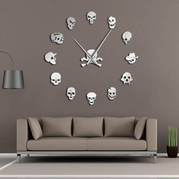 different skull heads diy horror wall art giant wall clock big needle frameless zombie heads large wall watch halloween decor 1008
different skull heads diy horror wall art giant wall clock big needle frameless zombie heads large wall watch halloween decor 1008