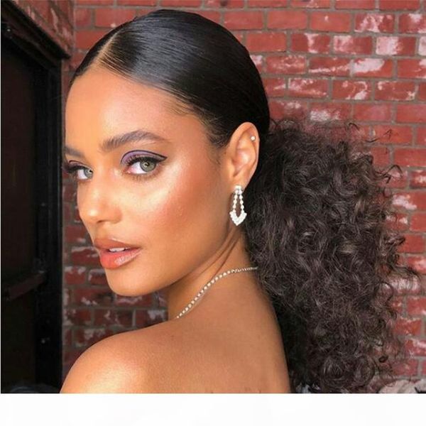 soft human hair ponytail deep curly pony tail hairpiece kinky curly wrap horsetail brazilian remy hair 120g semless sleeks, Black
soft human hair ponytail deep curly pony tail hairpiece kinky curly wrap horsetail brazilian remy hair 120g semless sleeks, Black