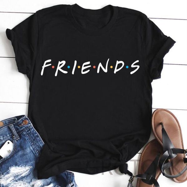 friends printing black t shirt summer women short sleeve leisure tee casual ladies female t shirts, White
friends printing black t shirt summer women short sleeve leisure tee casual ladies female t shirts, White