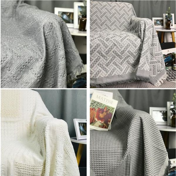 solid colors tapestry bedspread home textile sofas decor non-slip geometry sofa throw blanket protective cover cotton thread 
solid colors tapestry bedspread home textile sofas decor non-slip geometry sofa throw blanket protective cover cotton thread