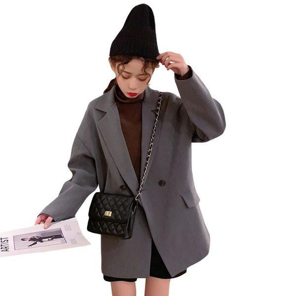 women's suits & blazers 2021 autumn women blazer long sleeve casual office slim suit jacket loose streetwear female vintage outwear r39, White;black
women's suits & blazers 2021 autumn women blazer long sleeve casual office slim suit jacket loose streetwear female vintage outwear r39, White;black