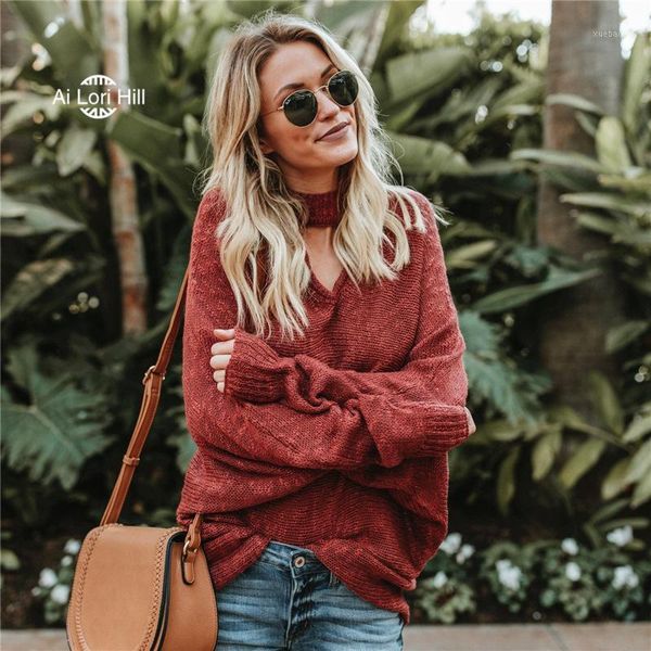 women simple style leisure loose v-neck cotton & polyester fashion popular girls knit solid hanging on neck sweater1, White;black
women simple style leisure loose v-neck cotton & polyester fashion popular girls knit solid hanging on neck sweater1, White;black