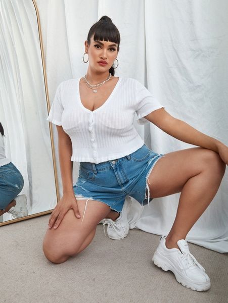 plus frill trim button up crop cardigan z863#, Black
plus frill trim button up crop cardigan z863#, Black