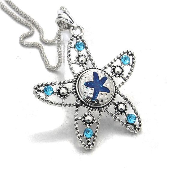 starfish snap button jewelry pendant necklace with link chain fit 18/20mm snap necklace women jewelr jllaum, Silver
starfish snap button jewelry pendant necklace with link chain fit 18/20mm snap necklace women jewelr jllaum, Silver