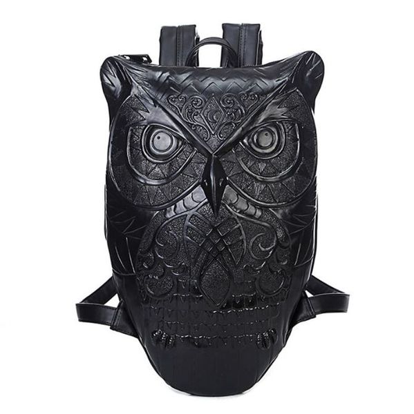 men women backpack stylish cool black pu leather owl backpack female bag bagpack for girls boys schoolbags
men women backpack stylish cool black pu leather owl backpack female bag bagpack for girls boys schoolbags