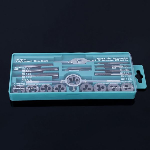 20pcs alloy steel tap & die set with small tap twisted hand tools 1/16 - 1/2 inch nc screw thread plugs taps hand screw taps
20pcs alloy steel tap & die set with small tap twisted hand tools 1/16 - 1/2 inch nc screw thread plugs taps hand screw taps