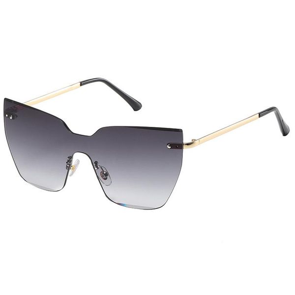 New sunglasses female modern fashion three-dimensional contour geometric cutting sunglasses travel rimless trim facto, White;black
New sunglasses female modern fashion three-dimensional contour geometric cutting sunglasses travel rimless trim facto, White;black
