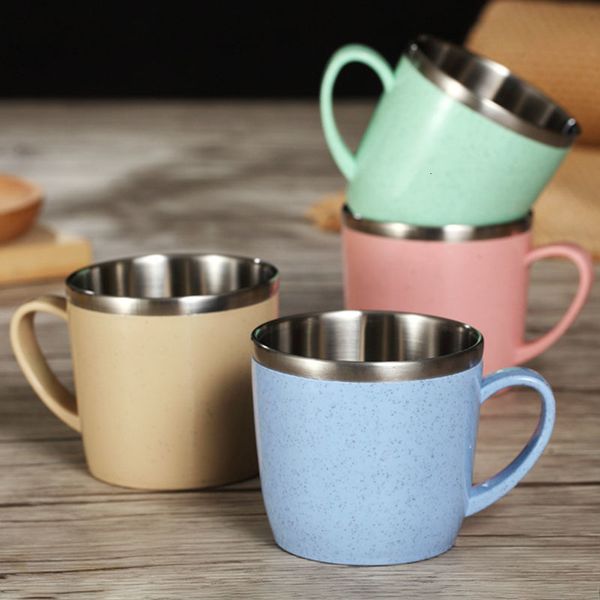 304 stainless steel coffee mug the wheat element colorful environmental friendly household cup children drink water cups 220ml wx9-1208
304 stainless steel coffee mug the wheat element colorful environmental friendly household cup children drink water cups 220ml wx9-1208