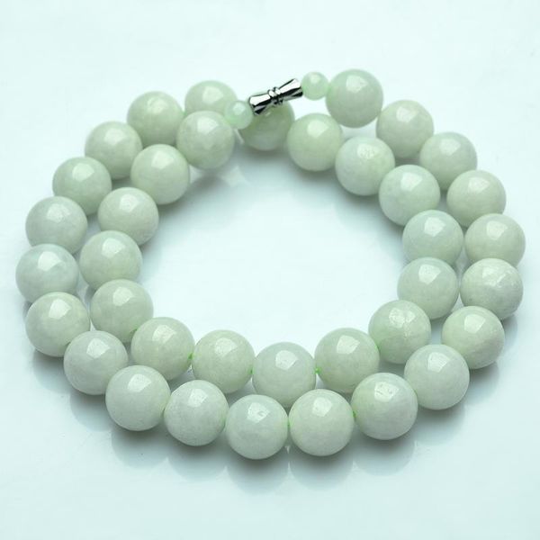 natural burmese jadeite a grade 13mm-14mm round bead necklace men's bead chain gift1, Silver
natural burmese jadeite a grade 13mm-14mm round bead necklace men's bead chain gift1, Silver