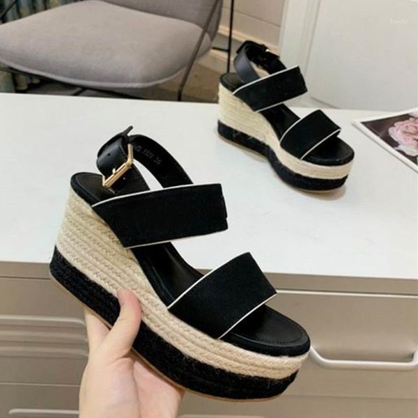 lw-1 brand summer women's platform shoes belt buckle thick heel fashion personality weave comfortable1, Black
lw-1 brand summer women's platform shoes belt buckle thick heel fashion personality weave comfortable1, Black