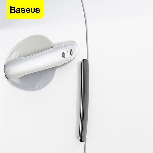 baseus 4pcs universal car door scratch protector car phone holder door edge guard sticker bumper protection strip anti collision1