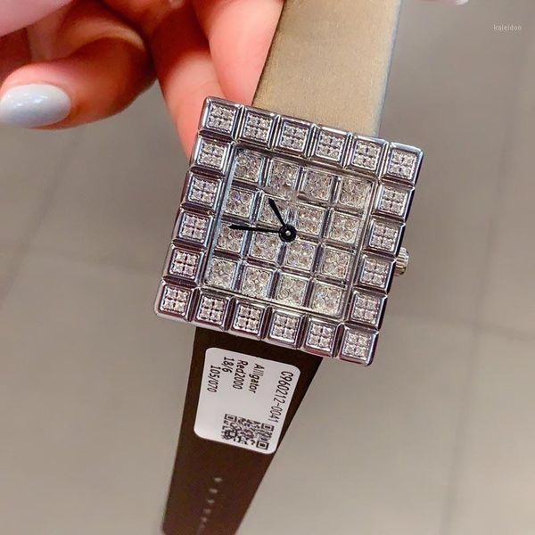 wristwatches women square watches quartz movement watch clock men party gift happy style full diamond1, Slivery;brown
wristwatches women square watches quartz movement watch clock men party gift happy style full diamond1, Slivery;brown