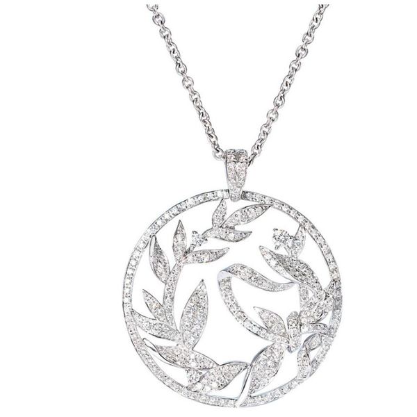 unique luxury jewelry 925 sterling silver circle pendant pave white sapphire plant flower women clavicle necklace gift
unique luxury jewelry 925 sterling silver circle pendant pave white sapphire plant flower women clavicle necklace gift