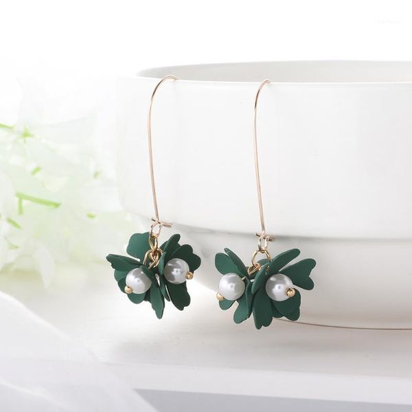 wybu summer style flower pendant with pearl drop earring for women light gold plated chain earing jewel accessories for ear ring1, Silver
wybu summer style flower pendant with pearl drop earring for women light gold plated chain earing jewel accessories for ear ring1, Silver