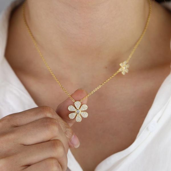 new arrived summer delicate flowers charm necklace pendant bohemian choker paved mini cz sun flower women charm jewelry gift, Silver
new arrived summer delicate flowers charm necklace pendant bohemian choker paved mini cz sun flower women charm jewelry gift, Silver