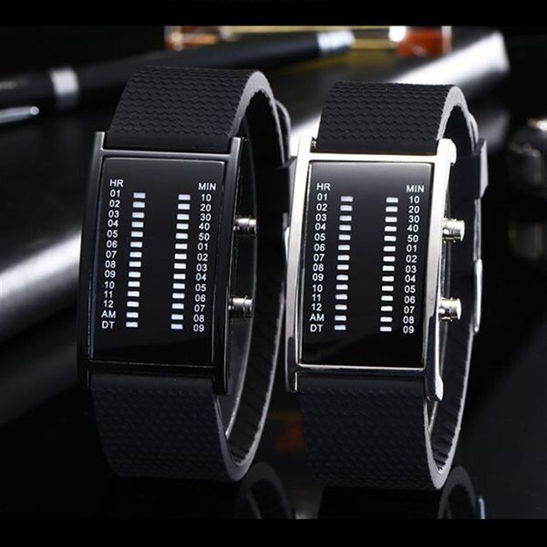 trend double lights led electronic watch binary new lovers boys and girls students watch xm-6uyf, Slivery;brown
trend double lights led electronic watch binary new lovers boys and girls students watch xm-6uyf, Slivery;brown