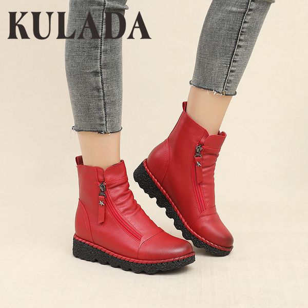 kulada new ankle boot double zipper thick fur warm femal boots fashion platform wedge style women winter shoes q1104, Black
kulada new ankle boot double zipper thick fur warm femal boots fashion platform wedge style women winter shoes q1104, Black