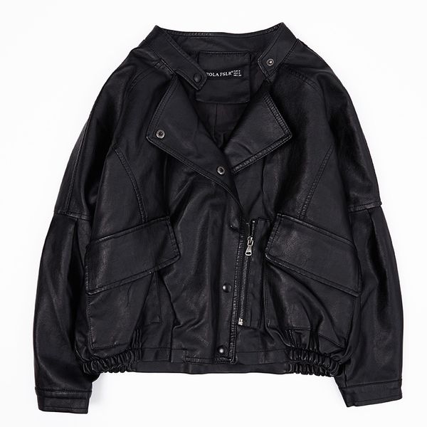 2021 new fall from the soft women's leather plutonium jacket high street outerwear cd1g, Black
2021 new fall from the soft women's leather plutonium jacket high street outerwear cd1g, Black