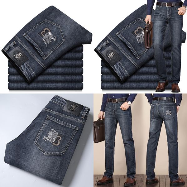 2020 new men's jeans slim elastic autumn winter fashion business trousers classic style cotton jeans denim pants q0105, Black;white
2020 new men's jeans slim elastic autumn winter fashion business trousers classic style cotton jeans denim pants q0105, Black;white