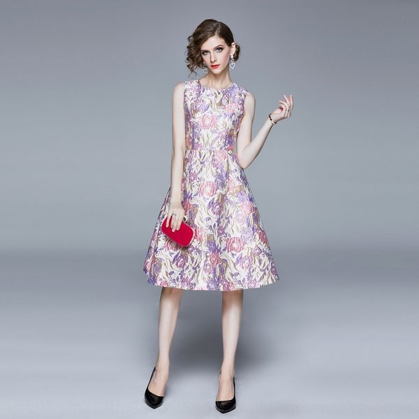 2020 new high waisted and elegant lady's round neck sleeveless dress 2020 new dressjacquard dresshigh waisted and elegant lady's j, Black;gray
2020 new high waisted and elegant lady's round neck sleeveless dress 2020 new dressjacquard dresshigh waisted and elegant lady's j, Black;gray