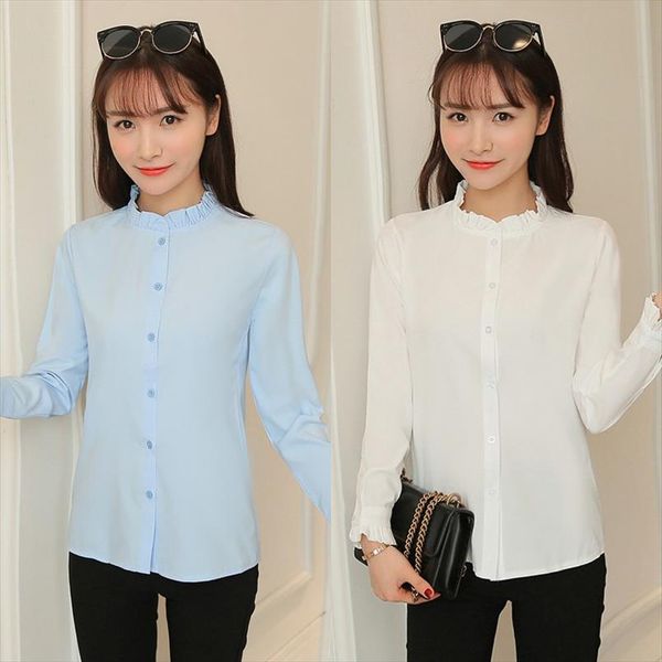 2020 fashion women female summer office lady formal party long sleeve slim collar blouse casual solid white shirt
2020 fashion women female summer office lady formal party long sleeve slim collar blouse casual solid white shirt