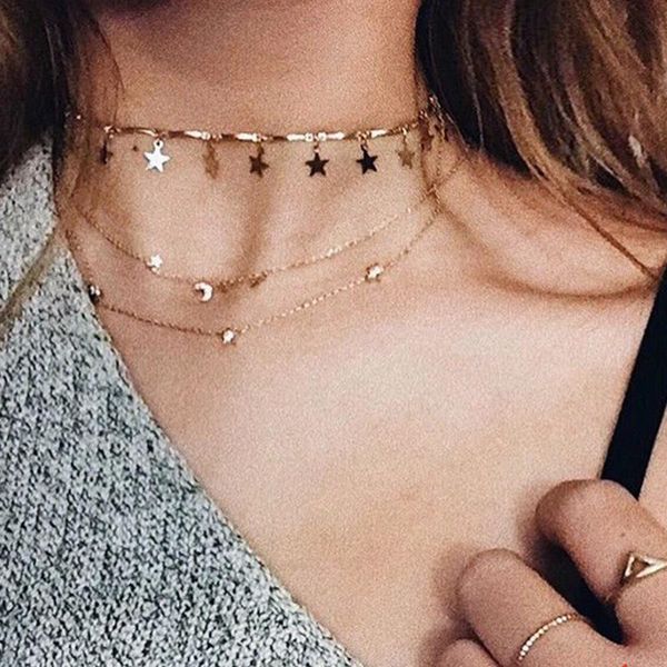 chokers cowbread summer handmade chain women necklace five-pointed star tassel female simple wild clavicle neck jewelry, Golden;silver
chokers cowbread summer handmade chain women necklace five-pointed star tassel female simple wild clavicle neck jewelry, Golden;silver