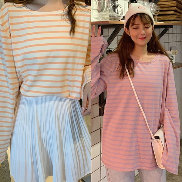 9cw4h pink stripe long coat for sleeve t-shirt loose women's autumn 2020 new look thin and versatile t-shirt korean student ins fashi, White
9cw4h pink stripe long coat for sleeve t-shirt loose women's autumn 2020 new look thin and versatile t-shirt korean student ins fashi, White
