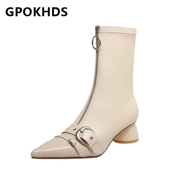 gpokhds 2021 women ankle boots cow leather winter short plush pointed toe zipper metal decoration med heels female boots size 41, Black
gpokhds 2021 women ankle boots cow leather winter short plush pointed toe zipper metal decoration med heels female boots size 41, Black