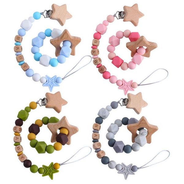 new diy star baby pacifier clips chain+silicone teething beads 2pcs/set baby teether silicone pacifier clips baby toys strap chain
new diy star baby pacifier clips chain+silicone teething beads 2pcs/set baby teether silicone pacifier clips baby toys strap chain