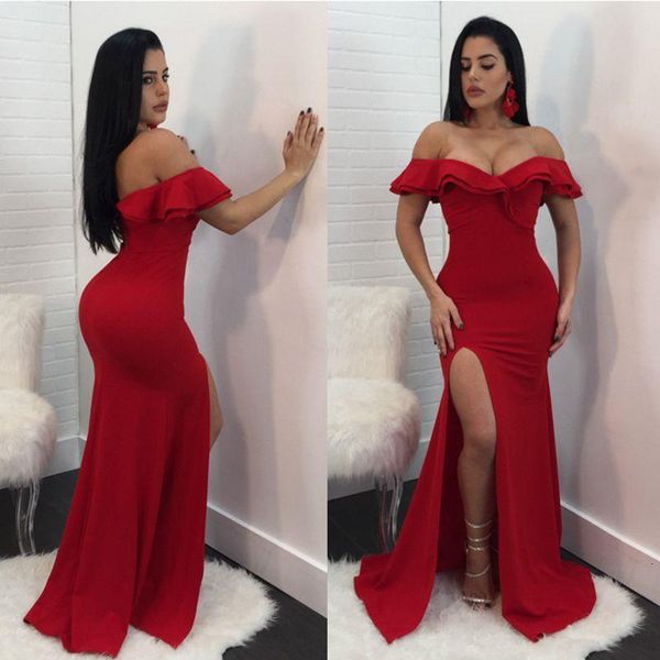 women evening party dress vestidos vestido long dress party dresses plus size women dresses ruffles off shoulder formal split, Black;gray
women evening party dress vestidos vestido long dress party dresses plus size women dresses ruffles off shoulder formal split, Black;gray