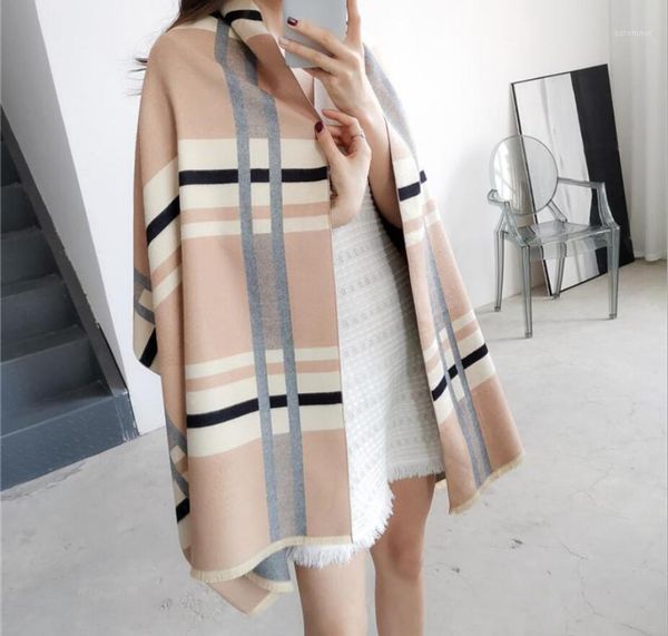 luxury striped lattice winter scarf women cashmere warm foulard lady scarves thick soft bufanda shawls wraps new1, Blue;gray
luxury striped lattice winter scarf women cashmere warm foulard lady scarves thick soft bufanda shawls wraps new1, Blue;gray