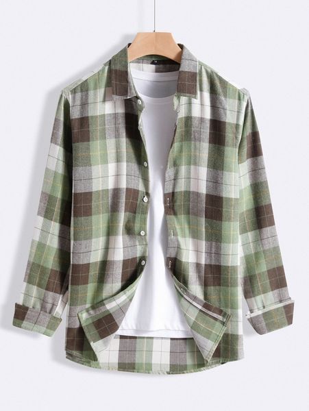 men plaid shirt without tee g2bg#, White;black 
men plaid shirt without tee g2bg#, White;black
