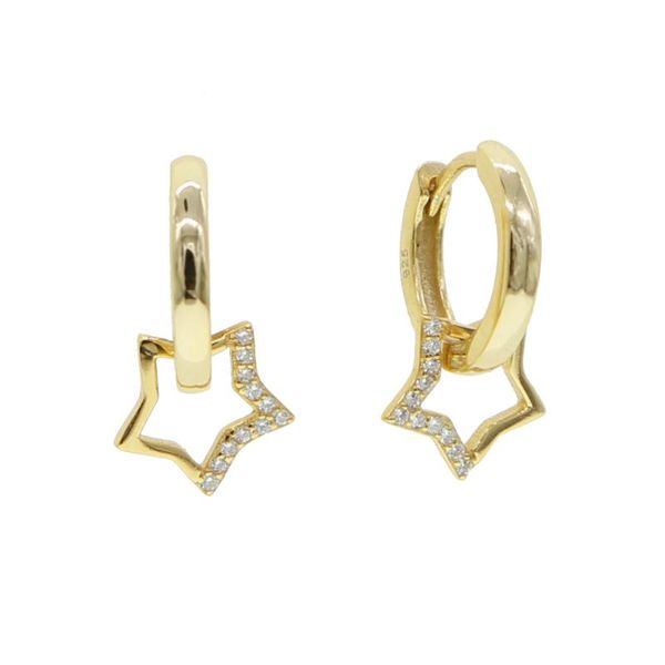 hoop & huggie 100% 925 sterling silver jewelry micro pave clear cubic zirconia star charm earring, Golden;silver
hoop & huggie 100% 925 sterling silver jewelry micro pave clear cubic zirconia star charm earring, Golden;silver
