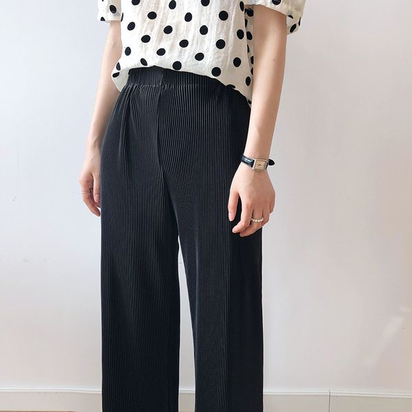 2021 new summer high waist stretch wide leg straight casual blue elegant women long pants female trousers aumw, Black;white
2021 new summer high waist stretch wide leg straight casual blue elegant women long pants female trousers aumw, Black;white