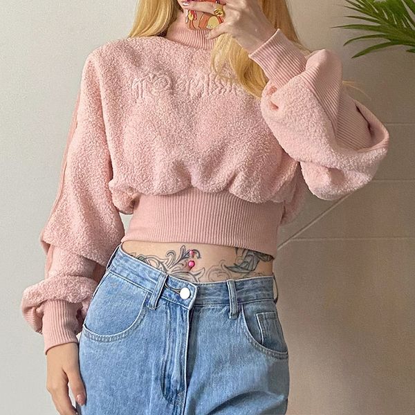 fashion women slim short sweatshirts fleece letter pattern long sleeve turtleneck pullover solid color lamb wool hoodies kg-353, Black
fashion women slim short sweatshirts fleece letter pattern long sleeve turtleneck pullover solid color lamb wool hoodies kg-353, Black