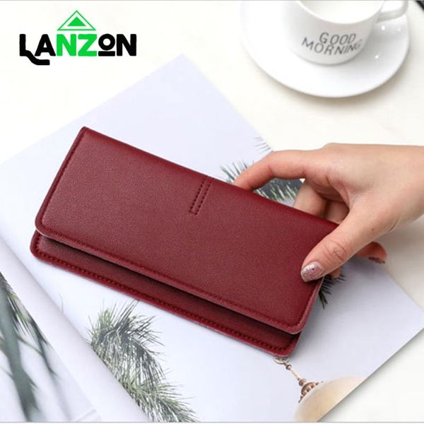 lanzon leather ultra-thin long wallet women long section thin soft money bags simple multifunction female fashion wallet purse
lanzon leather ultra-thin long wallet women long section thin soft money bags simple multifunction female fashion wallet purse