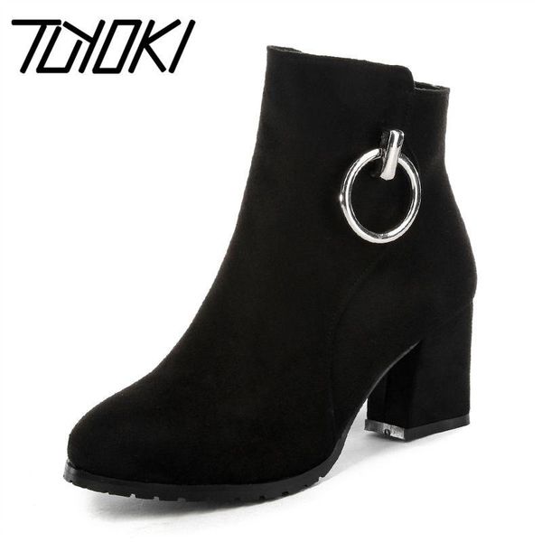 boots tuyoki size 33-43 women high heels fur metal buckle winter shoes zipper ankle botas classic round toe footwear, Black
boots tuyoki size 33-43 women high heels fur metal buckle winter shoes zipper ankle botas classic round toe footwear, Black