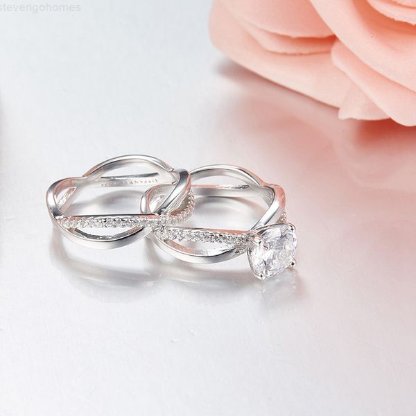 925 real new sterling ring set for women silver band wedding engagement jewelry wholesale n65
925 real new sterling ring set for women silver band wedding engagement jewelry wholesale n65