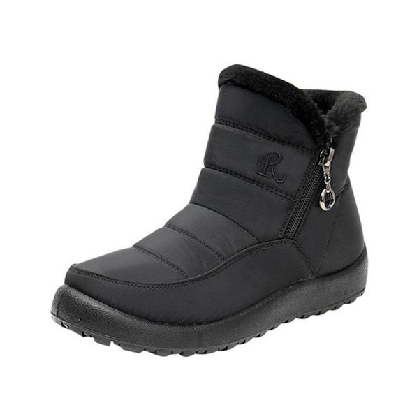 women winter snow boots female warm fur ankle boots for women shoes flat lightweight winter cotton shoes zipper botas mujer, Black
women winter snow boots female warm fur ankle boots for women shoes flat lightweight winter cotton shoes zipper botas mujer, Black
