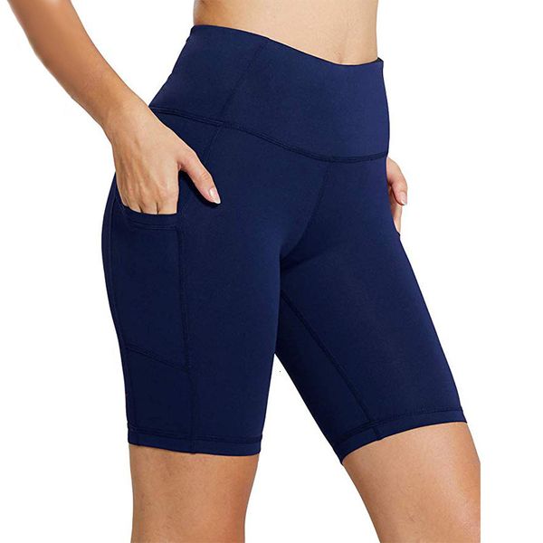 h923 women's solid corset casual shorts stripe tight indoor and outdoor sports pants, White;black
h923 women's solid corset casual shorts stripe tight indoor and outdoor sports pants, White;black