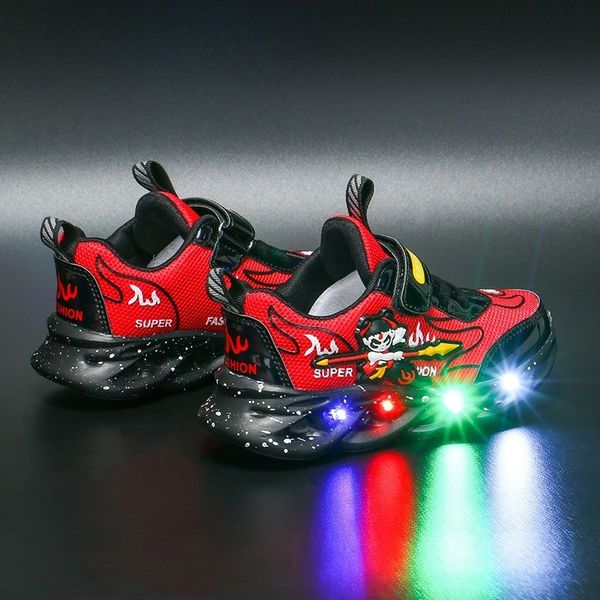 led sneakers sport enwayel for girls shining glowing kids boys bebe toddler baby children shoes with light luminous, Black;red
led sneakers sport enwayel for girls shining glowing kids boys bebe toddler baby children shoes with light luminous, Black;red