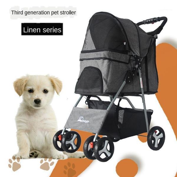 cat beds & furniture pet stroller three-wheel dog foldable small puppy1