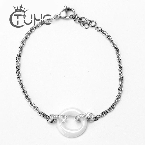 2020 new arrival ceramic bracelet women stainless steel bracelet white round rhinestone crystal bangle for women jewelry, Black
2020 new arrival ceramic bracelet women stainless steel bracelet white round rhinestone crystal bangle for women jewelry, Black