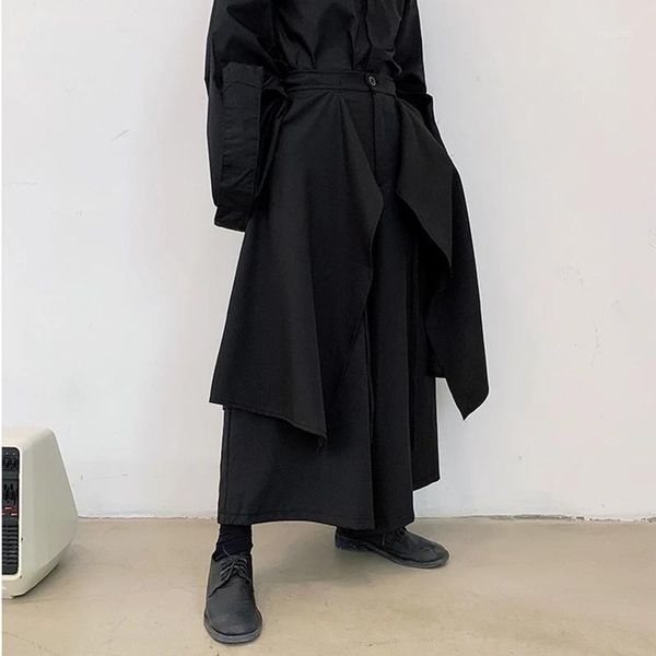 new style dark line yamamoto style hair stylist trend fake two-piece culottes men's loose straight leg casual pants1, Black
new style dark line yamamoto style hair stylist trend fake two-piece culottes men's loose straight leg casual pants1, Black