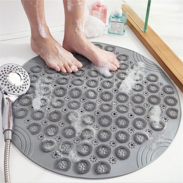 bath accessory set 55cm round silicone non-slip shower massage mat home el bathroom pvc drain holes suction cups floor lazy foot pad
bath accessory set 55cm round silicone non-slip shower massage mat home el bathroom pvc drain holes suction cups floor lazy foot pad