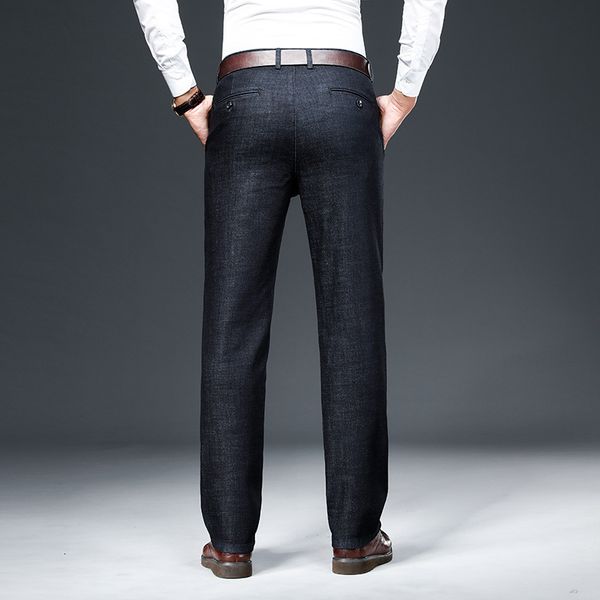 2020 jeans men's autumn dad middle aged straight loose ice thin pants fashion, Blue 
2020 jeans men's autumn dad middle aged straight loose ice thin pants fashion, Blue